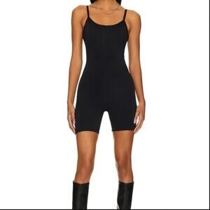Good American Scuba Strappy Biker Catsuit Onesie Romper Sz. 2